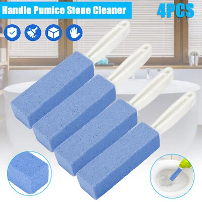 4X Heavy Duty Handle Pumice Stone Cleaner for Toilet Bathroom Hard Stain Remover - Image 1 of 4
