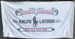 Vintage Ralph Lauren Dungarees Pony 68" X 35" Summer Beach Pool Bath Towel RARE