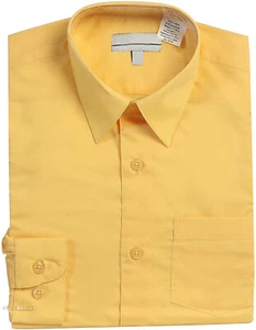 Boy's Classic Fit Long Sleeve Casual Button Down Toddler Kids Dress Shirt - Picture 1 of 94