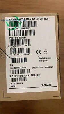 HP 1.8TB SAS 10K 12Gb/s K2P94A  810760-001 3PAR StoreServ 8000 SFF HDD - Image 1 of 4
