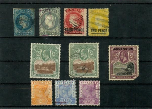 GB - St. Helena - Queen Victoria 1856 + small collection & Ascension filler - Picture 1 of 2