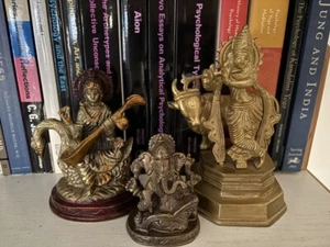 Hinduistische Gottheiten 3 Stück: Saraswati, Krishna, Ganesha - Bild 1 von 2
