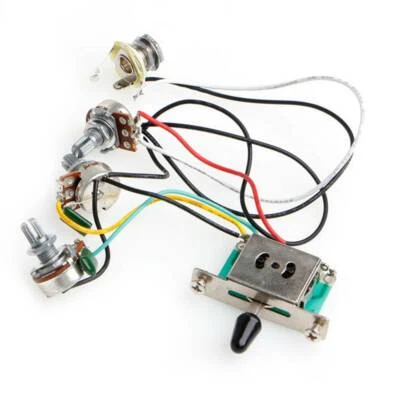 Interruptor de 5 vías + 500k ollas + perillas cableado Stratocaster arnés de guitarra para Strat