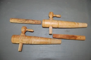 Antique Wooden Keg Taps - Picture 1 of 3