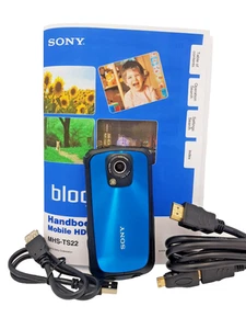 Sony MHS-TS22 Bloggie Sport Touch Mobile HD Video Camcorder Digital Camera BLUE - Picture 1 of 24