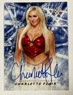 2017 Topps WWE Charlotte Flair ON CARD Auto Card Authentic Autograph # A-CF - Image 1 of 2