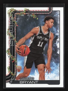 2025-26 Topps Holiday #H174 Carter Bryant San Antonio Spurs Rookie - Picture 1 of 2