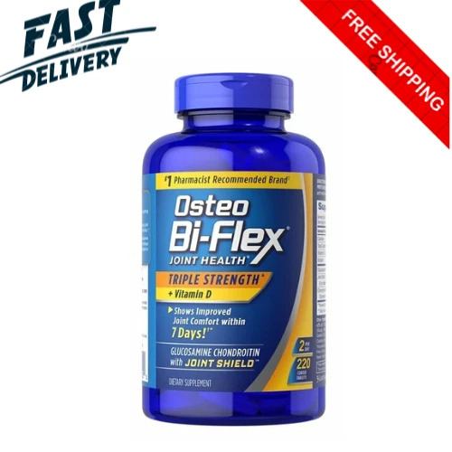 Osteo Bi-Flex Triple Fuerza + Vitamina D 220 Comprimidos - Soporte Articular Sellado Foto 1 de 2