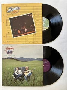 America “Live/ View From The Ground” 2 Vinyl Lp Lot. Ventura Highway - Both (NM) - Picture 1 of 3