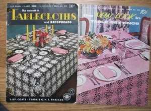Vintage Coats & Clark's Tablecloths Bedspreads #295 Table Settings #321 Crochet - Bild 1 von 6