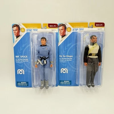 Figura de acción STAR TREK Mr Spock & Kor the Klingon 8" MEGO Topps Serie Original Foto 1 de 4