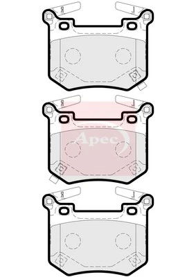 Brake Pads Set fits GENESIS G70 2.2D Rear 2021 on D4HC Apec Quality Guaranteed - Image 1 of 4