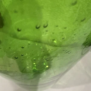 Vintage kontrollierte Blasen mundgeblasene Kunstglas Vase Murano grün 17 1/4" - Bild 1 von 5