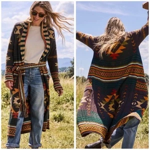 Faherty × B.YELLOWTAIL Paloma Duster Cardigan Pullover Eagle Peak Grün Gr. S - Bild 1 von 8