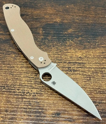Cuchillo Spyderco Militar 2 Marrón G-10 Triple B CPM 15V C36GPBN15V2 SEGUNDO DE FÁBRICA Foto 1 de 3