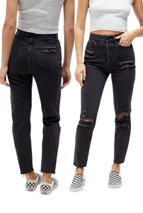 Pacsun Jeans Ultra High Rise Slim Fit Ripped Schwarz Damen 00 24 x 27 Gebraucht - Bild 1 von 7