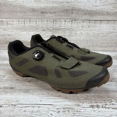 Giro Rincon MTB Cycling Shoes With Cleats Olive Green - Size 12 UK (EUR 47) - Image 1 of 4