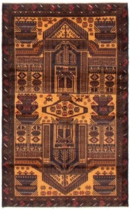 Vintage Hand-Knotted Area Rug 3'7" x 6'3" Traditional Wool Carpet - Picture 1 of 9