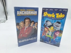 Anchorman Legend of Ron Burgundy /Dream Works/Shark Tale VHS Brand New. - Picture 1 of 4