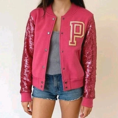 Chaqueta a Presión VS Rosa Nueva con Etiquetas 2012 Lentejuelas Rosa Talla Mediana Foto 1 de 4