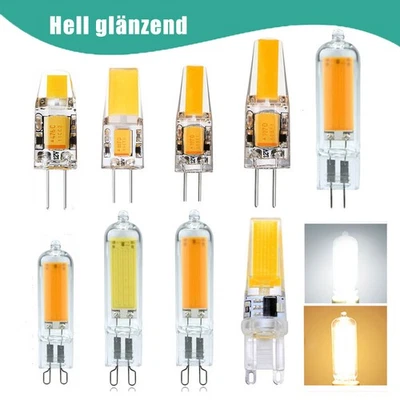 LED G4 G9 3W 5W 6W 8W COB Lampe  AC/DC 12V/220V Warmweiß Kaltweiß Leuchtmittel - Bild 1 von 3