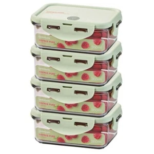 Lock & Lock Bisfree Pure Airtight Food Storage Container 11.8 oz, Set of 4 - Picture 1 of 6