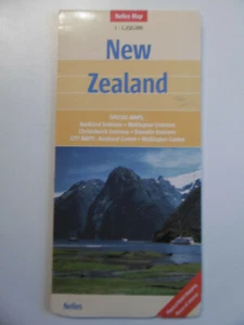 New Zealand Map Neuseeland Karte Auckland Wellington Dunedin Christchurch - Bild 1 von 7
