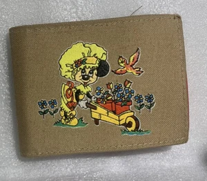 Vintage Walt Disney Productions Pretty Minnie Mouse Wallet X1 Mickey 80’s - Picture 1 of 4