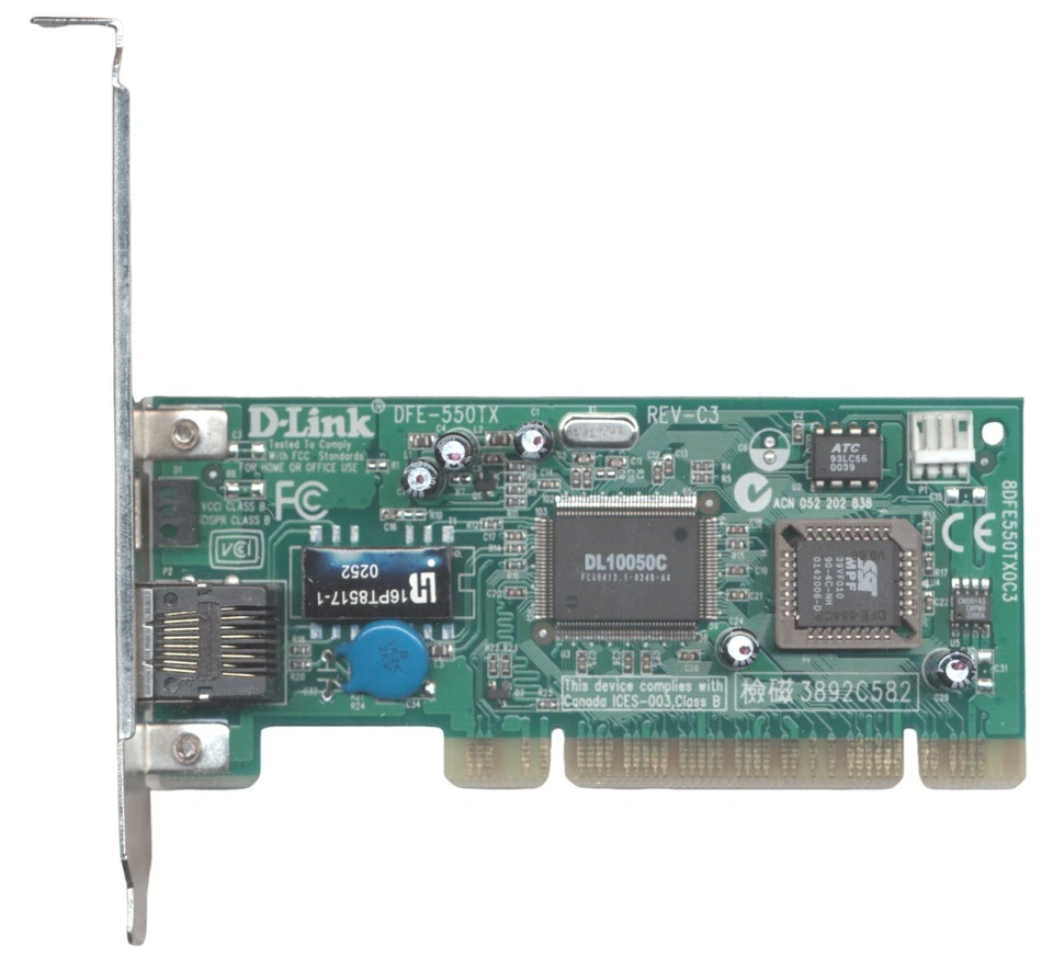 D-Link DFE-550TX REV-C3 PCI Ethernet Karte 10/100Mbps - Bild 1 von 1