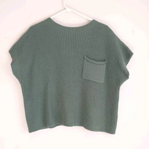 Ugerlov Sweater Pullover Women XL Green Merino Wool Blend Chunky Rib Knit Boxy - Picture 1 of 7