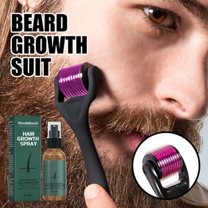Beard Growth Roller Set Beard Growth Kit Treatment Facial Care Tools for Men - Picture 1 of 12
