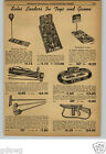 1948 Paper Ad Superfire Mechanical Toy Machine Gun Joe Palooka Football Pads