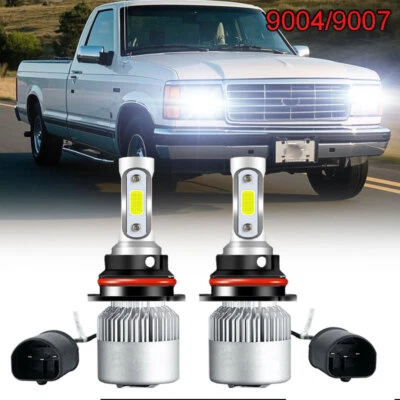 6000K For Ford F-150 1992-2003 F-250 1992-1999 2x 9007 LED Headlight Hi/Lo Bulbs Foto 1 de 4