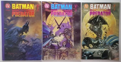 Batman Versus Predator 1-3 COMPLETE, '91 Gibbons & Kubert DC - Dark Horse Comics - Image 1 of 4