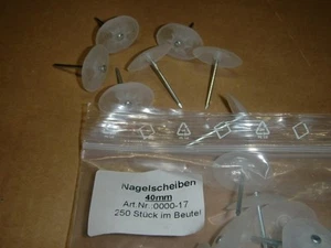 250 Stück Nagelscheibe Nagel 2,0 x 40mm, Nagelscheiben oval 30x22mm - Bild 1 von 1