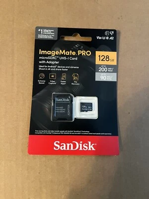 SanDisk ImageMate Pro 128 GB microSDXC UHS-I Card w/ Adapter - Image 1 of 2
