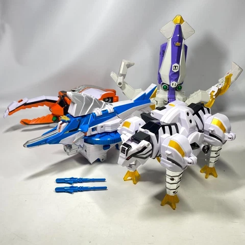Shinkenger Tora Origami Ika Kajiki Kabuto set Power Rangers Samurai Zord JAPAN17 Cover