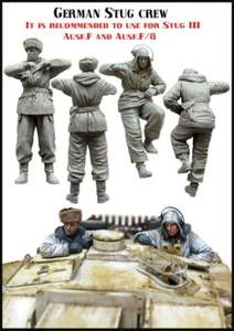 1/35 Maßstab Figur Harz Modellbausätze Bausatz Deutsche Stug Crew unlackiert 2 Figuren - Bild 1 von 3