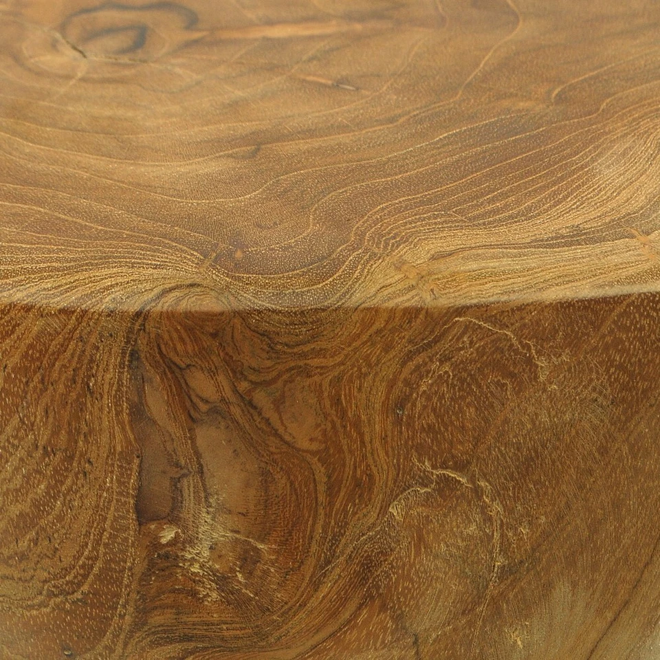 Teak Holz Hocker mit 3 Füssen  rund geschliffen Natur Beistelltisch wohnfreuden - Bild 1 von 1