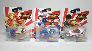 Hot Wheels Street Fighter Series Coleccionables Personajes Coches Lote De 3 Precintados - Imagen 1 de 4