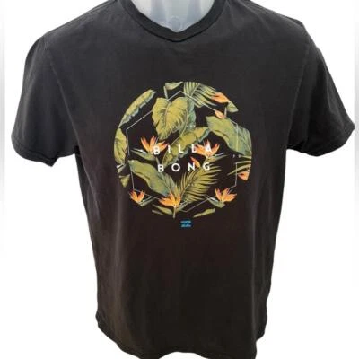 Camiseta BILLABONG Tropical Hawaiian Birds of Paradise Hombres P Petite Foto 1 de 4