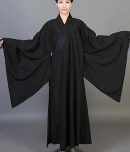 New Buddhist Monk Shaolin Dress Meditation Haiqing Robe Long Gown Kung Fu Suit - Picture 1 of 15