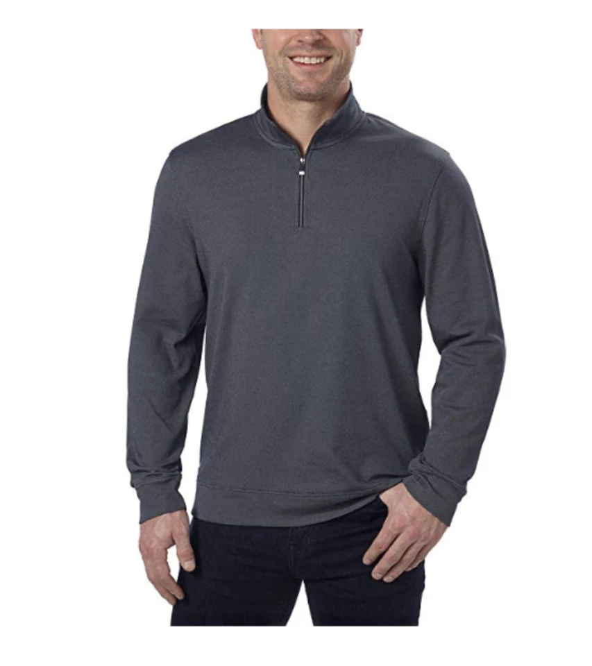 Calvin Klein Jeans Men's Extra Large Pullover 1/4 Zip Long Sleeve Gray Texture