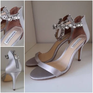 Benjamin Adams Grey Diamante Bridal Wedding Shoes Size UK 3 EU 36 - Picture 1 of 6