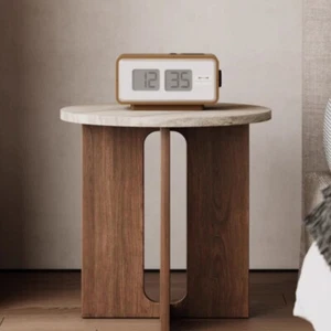 Wabi Sabi Wind Small Coffee Table Side Living Room Solid Wood Sofa Bedroom Round - Picture 1 of 9