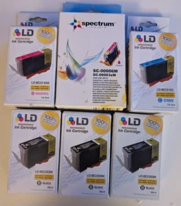 SET BC13 Canon kompatible Tinte versiegelt LD & Spectrum schwarz cyan magenta abgelaufen - Bild 1 von 11