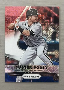 2015 Panini Prizm Buster Posey Red White Blue Mojo #1 Giants  - Picture 1 of 2