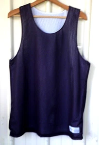 Canotta uomo Sport-Tec L maglia reversibile blu navy/bianco pullover senza maniche - Foto 1 di 4