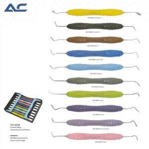Azatek Dental Filling Composite Instrument Placement Tool 10 Pcs Set Dots Handle - Picture 1 of 12