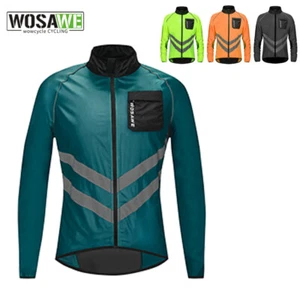 WOSAWE HerrenHerren Radfahren Kapuzenjacke hohe Sichtbarkeit Laufoberteil Sports - Bild 1 von 11
